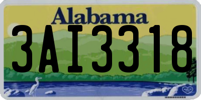 AL license plate 3AI3318