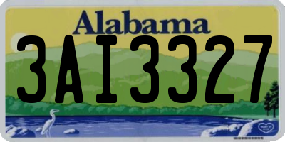 AL license plate 3AI3327