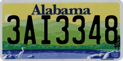 AL license plate 3AI3348