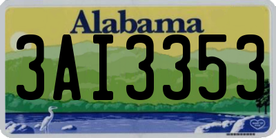 AL license plate 3AI3353