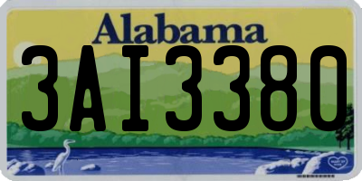 AL license plate 3AI3380