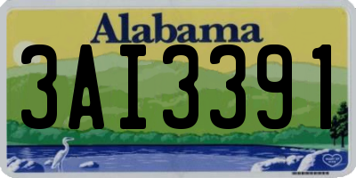 AL license plate 3AI3391