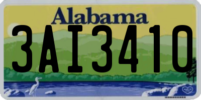 AL license plate 3AI3410