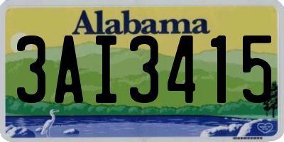 AL license plate 3AI3415