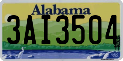 AL license plate 3AI3504
