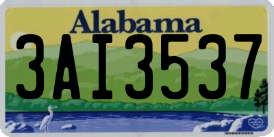 AL license plate 3AI3537