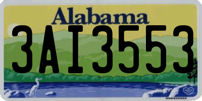 AL license plate 3AI3553