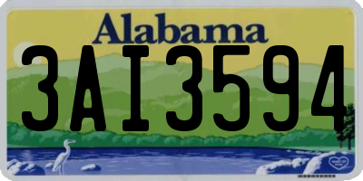 AL license plate 3AI3594