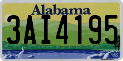 AL license plate 3AI4195