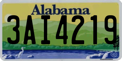AL license plate 3AI4219