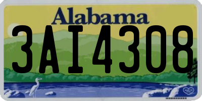 AL license plate 3AI4308