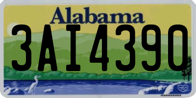 AL license plate 3AI4390