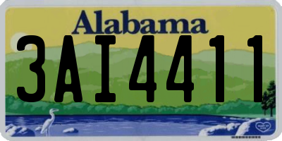 AL license plate 3AI4411