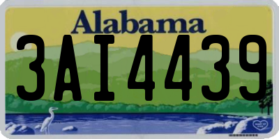 AL license plate 3AI4439