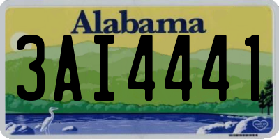 AL license plate 3AI4441