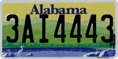 AL license plate 3AI4443