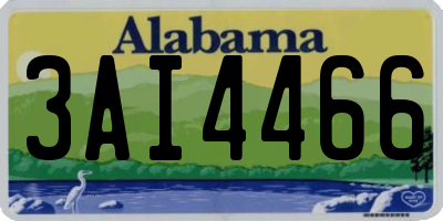 AL license plate 3AI4466