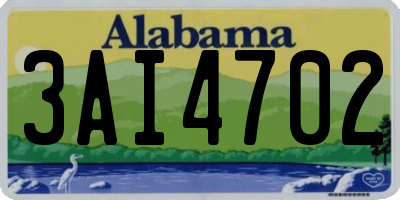 AL license plate 3AI4702
