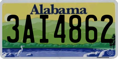 AL license plate 3AI4862
