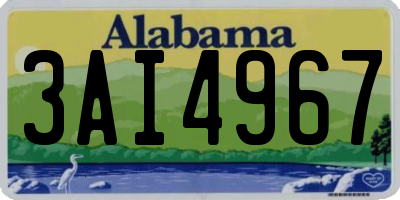 AL license plate 3AI4967