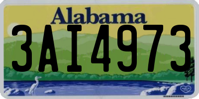 AL license plate 3AI4973