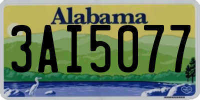 AL license plate 3AI5077