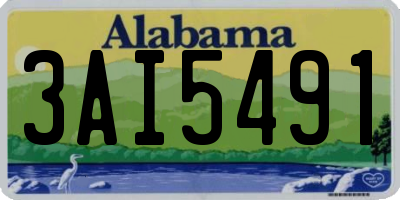 AL license plate 3AI5491