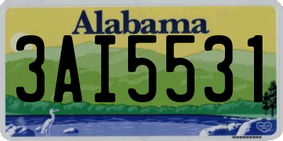 AL license plate 3AI5531