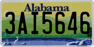 AL license plate 3AI5646