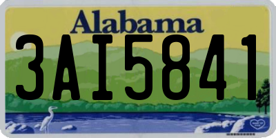AL license plate 3AI5841