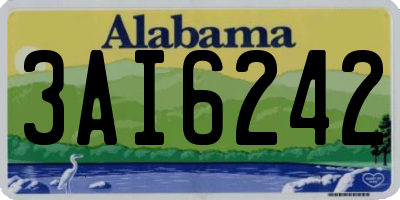 AL license plate 3AI6242