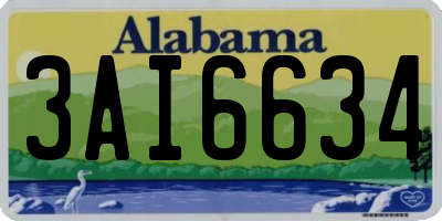 AL license plate 3AI6634