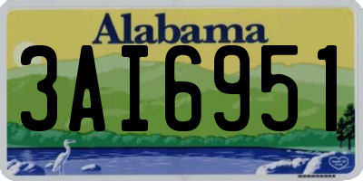 AL license plate 3AI6951