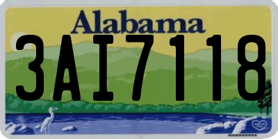 AL license plate 3AI7118