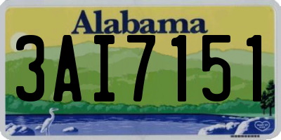 AL license plate 3AI7151