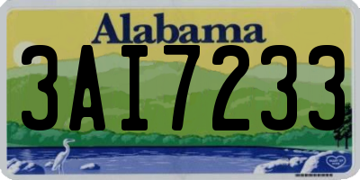 AL license plate 3AI7233