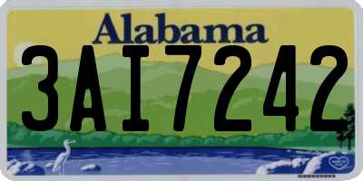 AL license plate 3AI7242