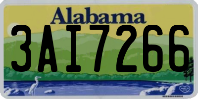AL license plate 3AI7266