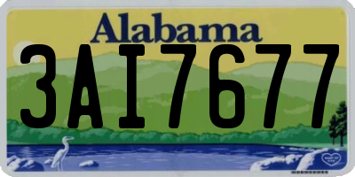 AL license plate 3AI7677