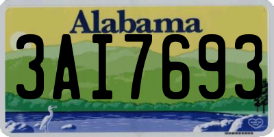 AL license plate 3AI7693