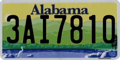 AL license plate 3AI7810