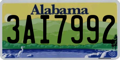 AL license plate 3AI7992