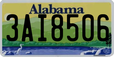 AL license plate 3AI8506