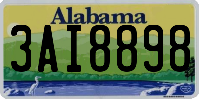 AL license plate 3AI8898