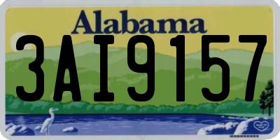 AL license plate 3AI9157