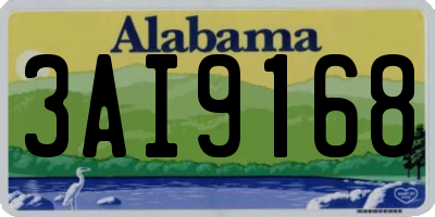 AL license plate 3AI9168