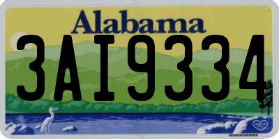 AL license plate 3AI9334