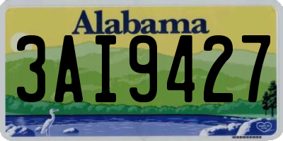 AL license plate 3AI9427