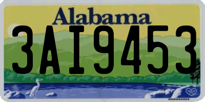 AL license plate 3AI9453