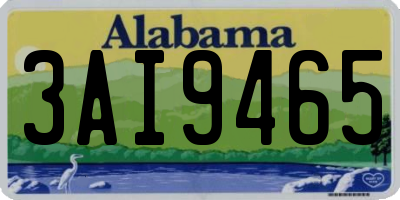 AL license plate 3AI9465